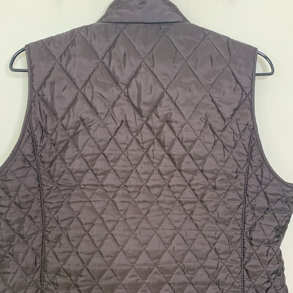 Talbots | Brown Full Zip 3 Pocket Quilted Puffer Vest Jacket Medium - Picture 11 of 14